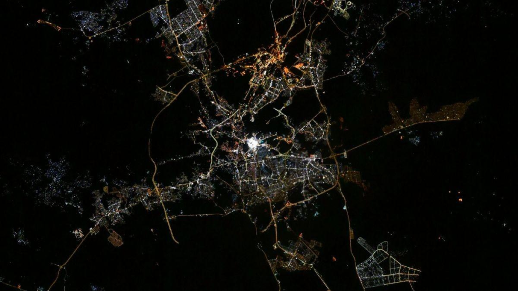 NASA Astronaut Captures a Rare View of the Kaaba Glowing from Space